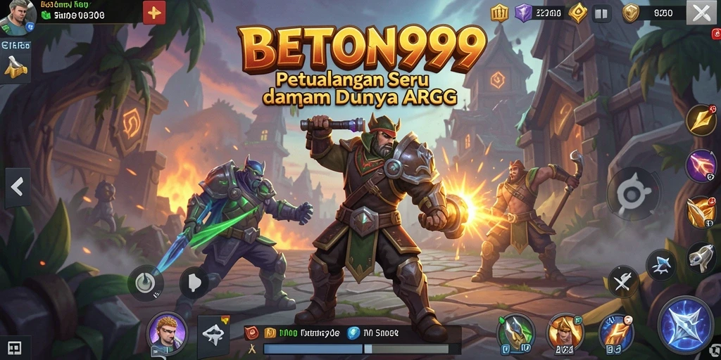 Screenshot BETON999 menampilkan pertarungan epik dalam dunia ARPG.