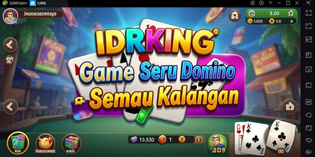 Screenshot gameplay IDRKING yang menunjukkan suasana permainan Domino.