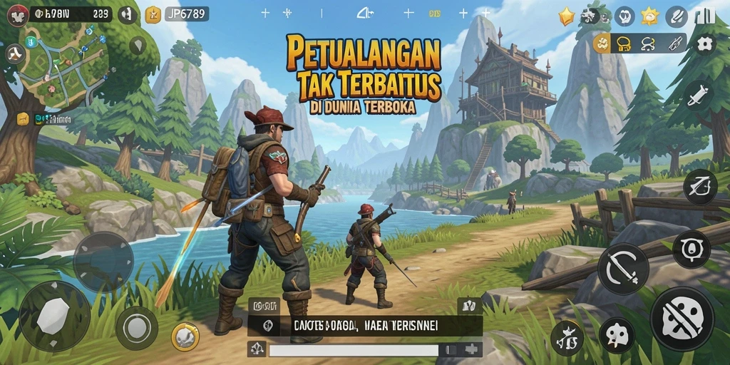 Screenshot menampilkan gameplay menarik di dunia terbuka JP6789.