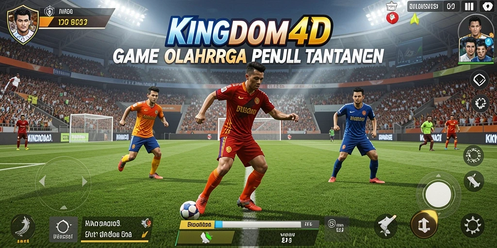 Screenshot gameplay KINGDOM4D menampilkan aksi olahraga yang intens.