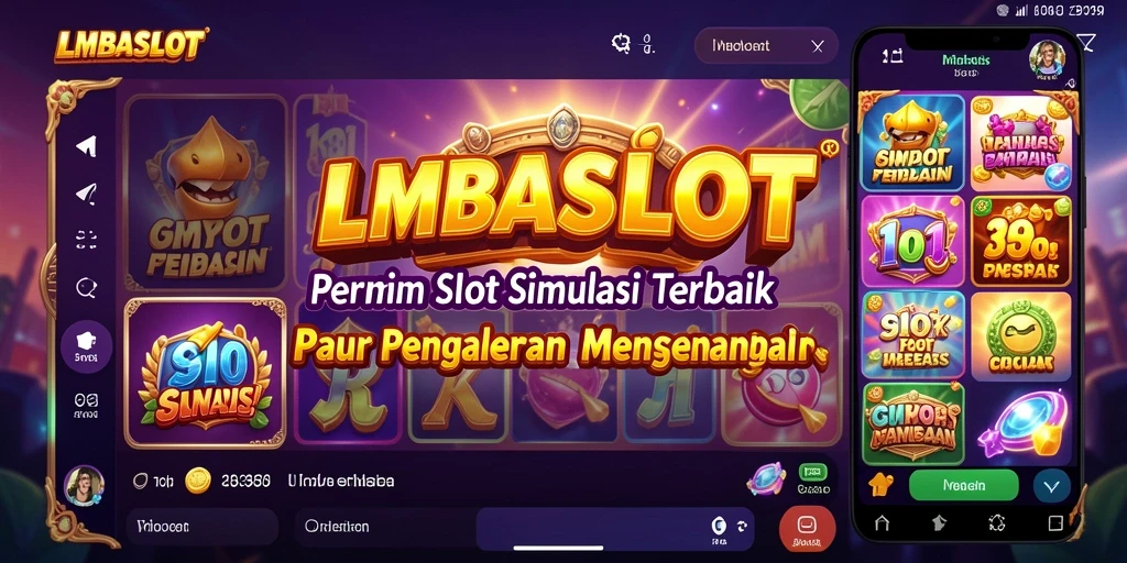 Screenshot gameplay LMBASLOT menampilkan mesin slot menarik dan interaksi pemain.