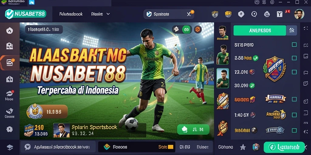 Tampilan antarmuka pengguna NUSABET88 yang menarik dan mudah dinavigasi.